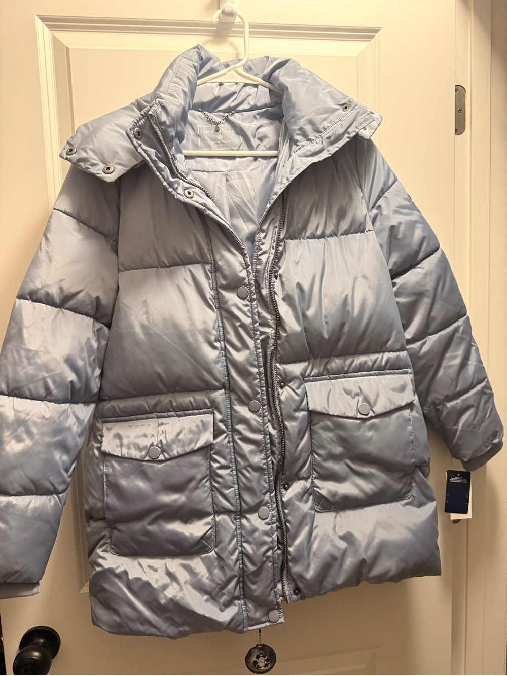 Lucky Brand NWT Light Blue Quilted Puffer Jacket